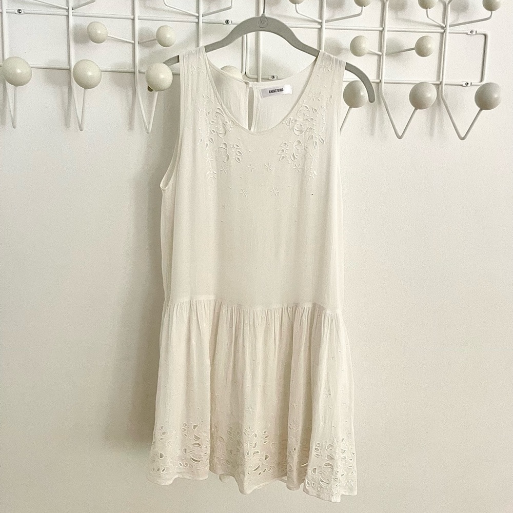 Anine Bing White Eyelet Dress